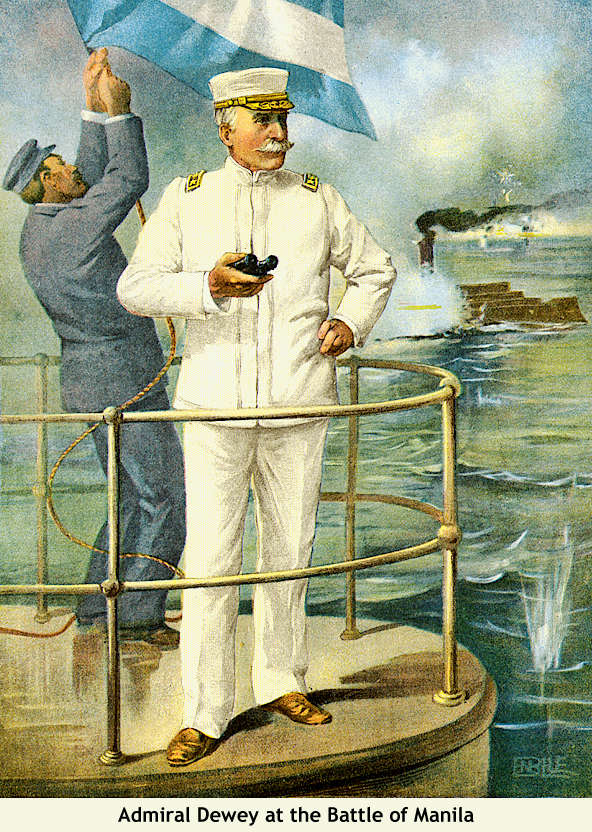 Admiral Dewey at the Battle of Manila -- CLICK HERE TO RETURN TO SMALL PICTURE