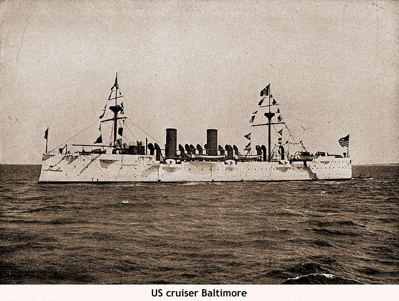 US cruiser Baltimore -- CLICK HERE TO RETURN TO SMALL PICTURE