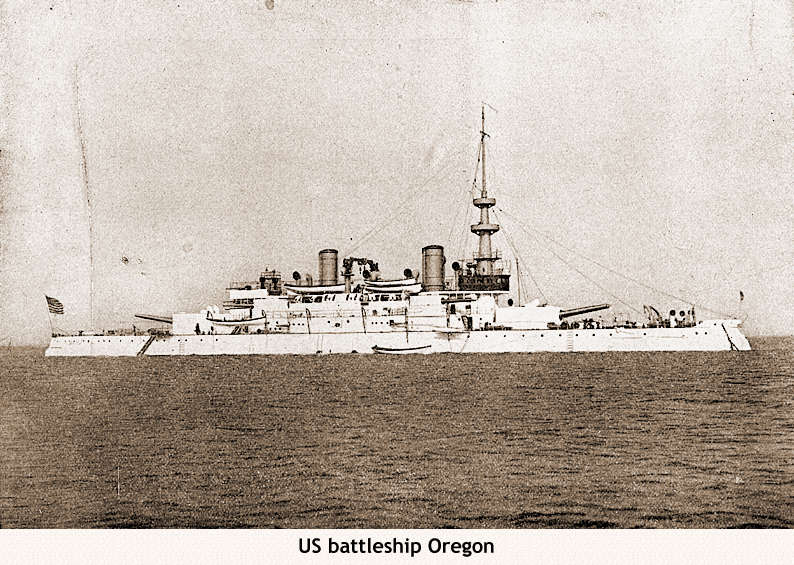 US battleship Oregon -- CLICK HERE TO RETURN TO SMALL PICTURE